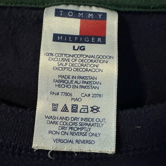 VTG 2004 Tommy Hilfiger Crest Men's Large Cotton Layered Look Long Sleeve Shirt - Picture 9 of 9